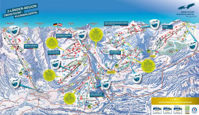 Plano de pistas — Fellhorn - Kanzelwand - Oberstdorf