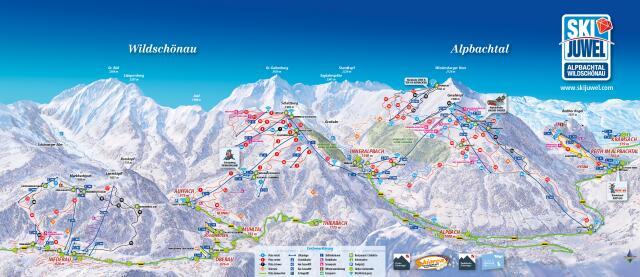 Plano de pistas — Ski Juwel Alpbachtal Wildschönau