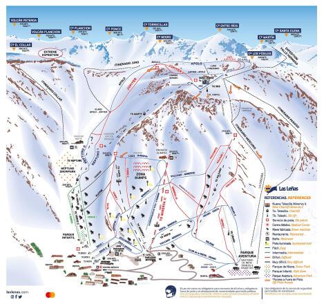 Trail map — Las Leñas