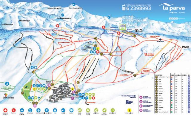 Trail map — La Parva