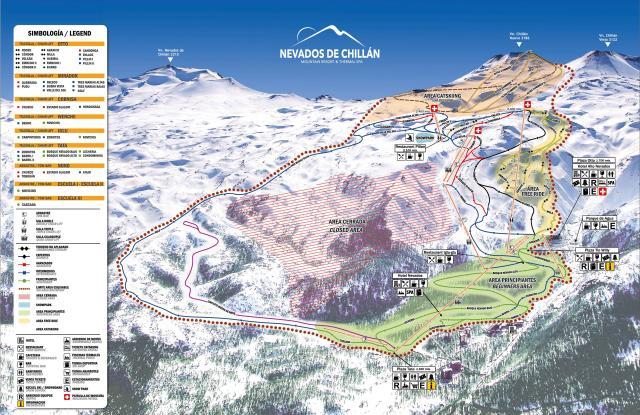 Plano de pistas — Nevados de Chillán