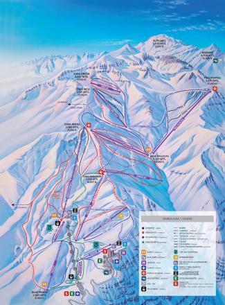 Plano de pistas — Valle Nevado