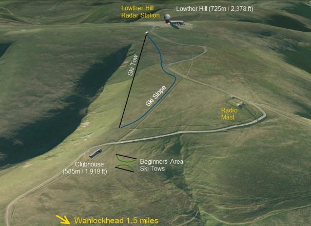 Plano de pistas — Lowther Hills Ski Club