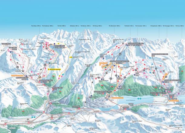 Trail map — Corvatsch - Silvaplana