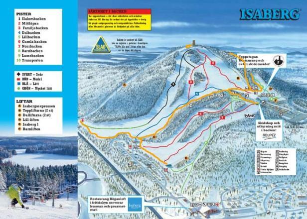 Mappa delle piste — Isaberg