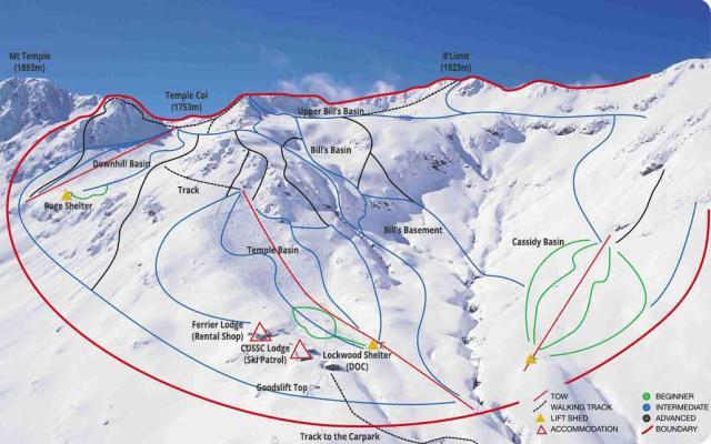 Trail map — Temple Basin