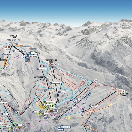 Plano de pistas — La Toussuire