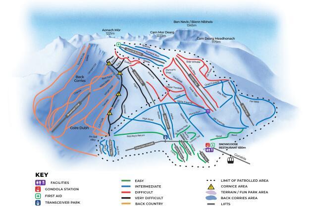 Pistenplan — Nevis Range
