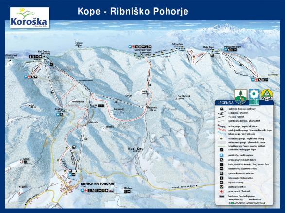 Plano de pistas — Kope - Ribniško Pohorje 