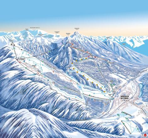 Mapa de pistas — Seefeld - Rosshütte