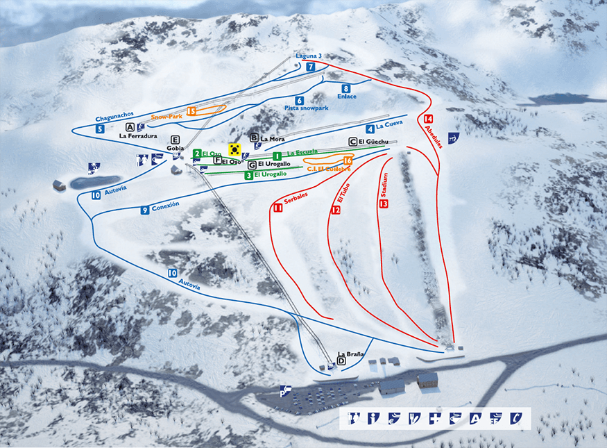 Mappa delle piste — Leitariegos