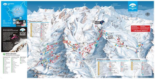 Plano de pistas — Champoluc - Monterosa Ski