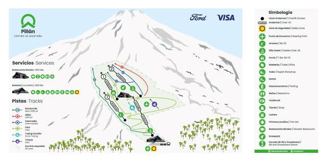 Plano de pistas — Pillán-Villarrica