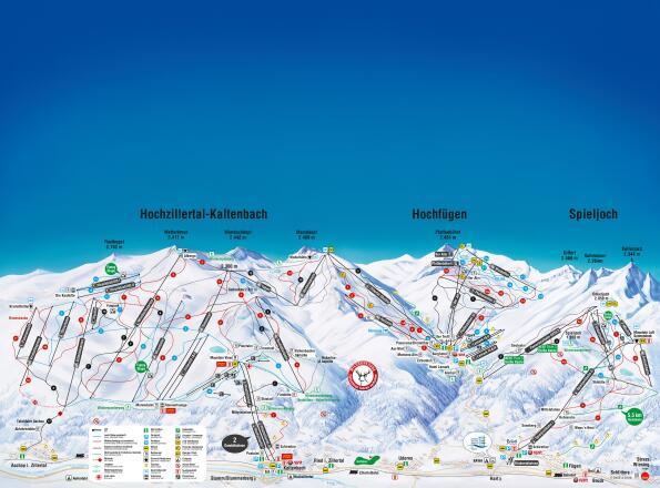 Trail map — Hochzillertal