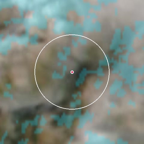 Imagen de satélite de Aletsch Arena con la nieve marcada