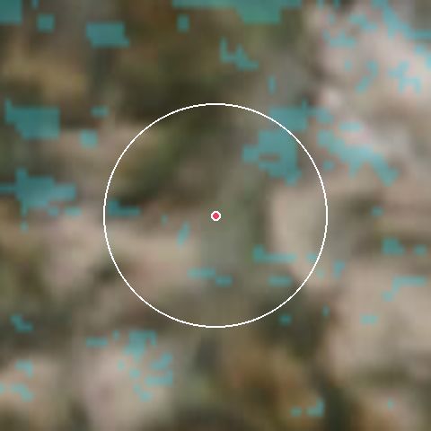Imagen de satélite de Alta Badia con la nieve marcada