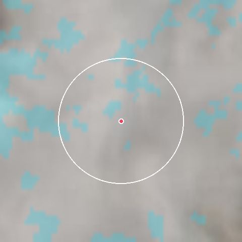 Imagen de satélite de Andermatt con la nieve marcada