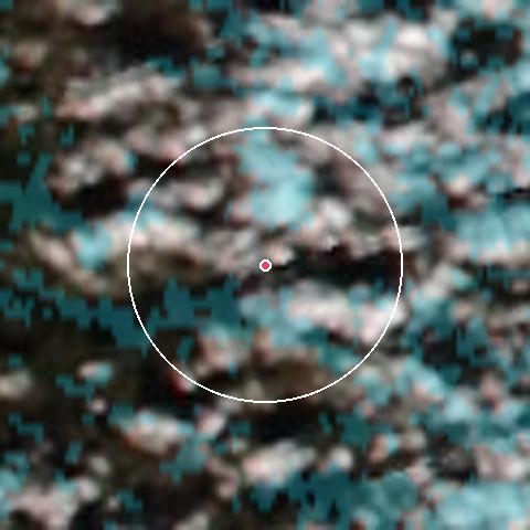 Imagen de satélite de Åre - Duved con la nieve marcada