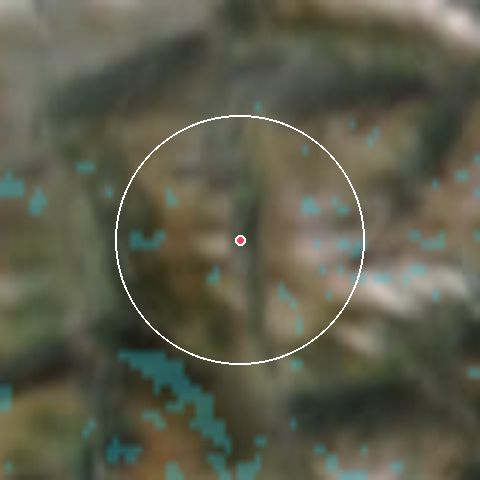 Imagen de satélite de Arosa Lenzerheide con la nieve marcada