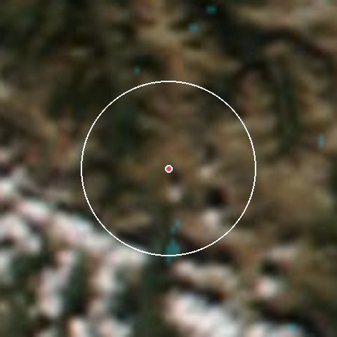 Imagen de satélite de Astún - Candanchú con la nieve marcada
