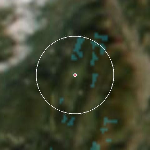 Imagen de satélite de Autrans Méaudre con la nieve marcada