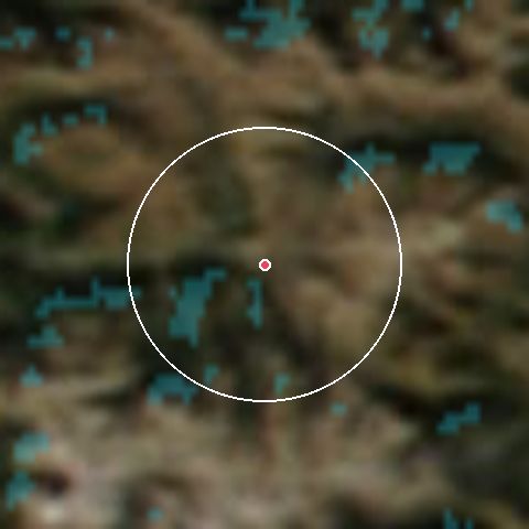 Imagen de satélite de Baqueira Beret con la nieve marcada