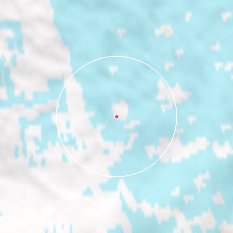 Imagen de satélite de Bjursås SkiCenter con la nieve marcada