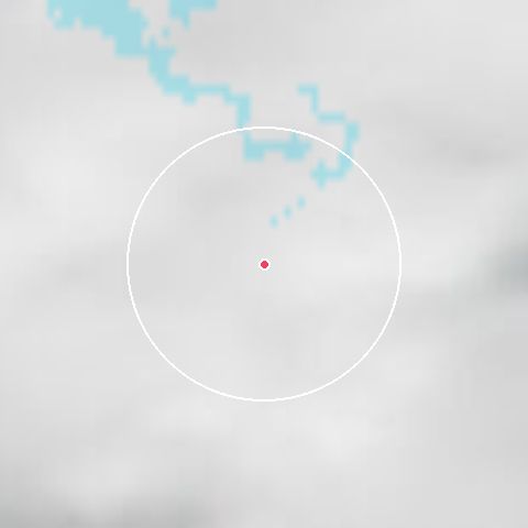Imagen de satélite de Blue Mountain Resorts con la nieve marcada