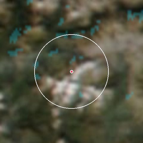 Imagen de satélite de Boí Taüll con la nieve marcada