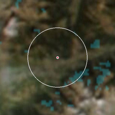 Imagen de satélite de Bolquère-Pyrénées 2000  con la nieve marcada