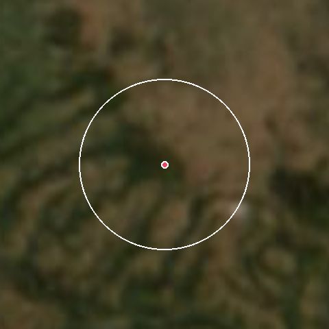 Imagen de satélite de Brameloup  con la nieve marcada