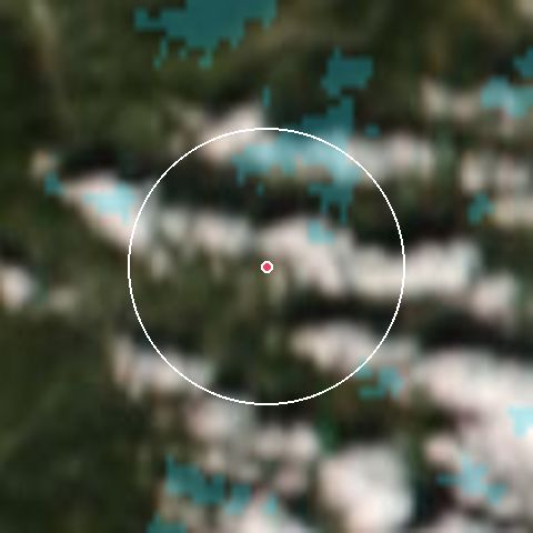 Imagen de satélite de Bussang - Larcenaire con la nieve marcada