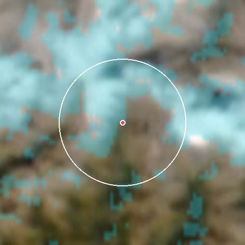 Imagen de satélite de Cervinia - Breuil con la nieve marcada