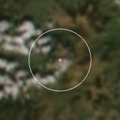 Imagen de satélite de Chastreix - Sancy con la nieve marcada