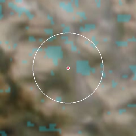 Imagen de satélite de Cortina d'Ampezzo con la nieve marcada