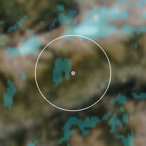 Imagen de satélite de Crans Montana con la nieve marcada