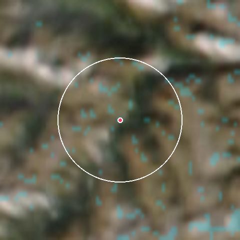 Imagen de satélite de Davos con la nieve marcada