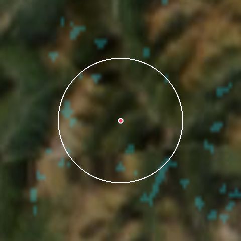 Imagen de satélite de Doucy Combelouvière con la nieve marcada