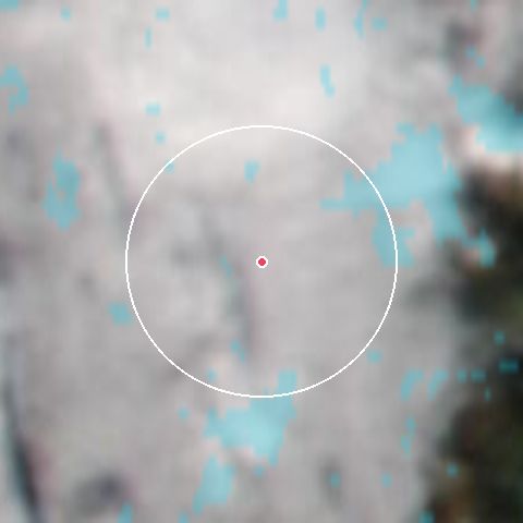 Imagen de satélite de Eikedalen Skisenter con la nieve marcada