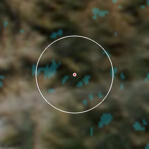 Imagen de satélite de Espot Esquí con la nieve marcada
