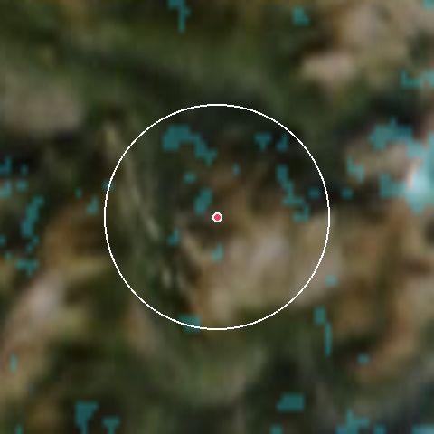 Imagen de satélite de Flaine con la nieve marcada