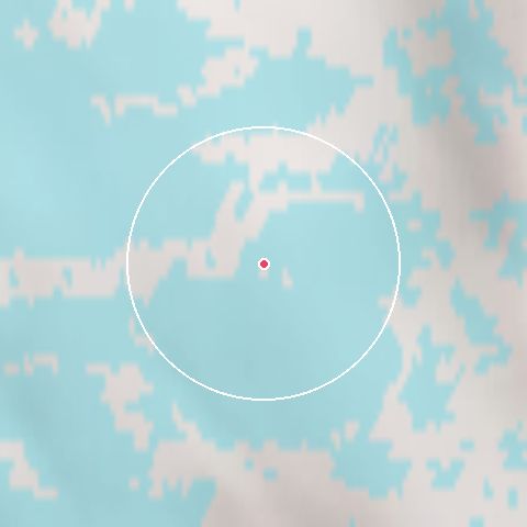 Imagen de satélite de Gausta Skisenter con la nieve marcada