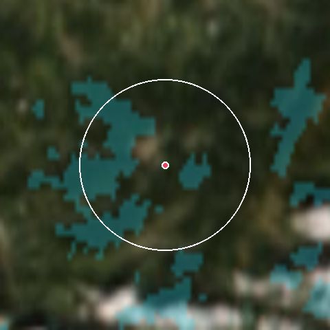 Imagen de satélite de Gérardmer  con la nieve marcada