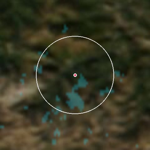 Imagen de satélite de Goulier con la nieve marcada