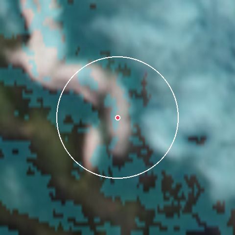 Imagen de satélite de Hafjell con la nieve marcada