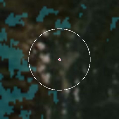 Imagen de satélite de Hakuba Valley con la nieve marcada