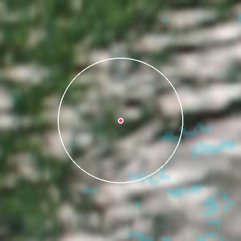 Imagen de satélite de Hündle Oberstaufen con la nieve marcada