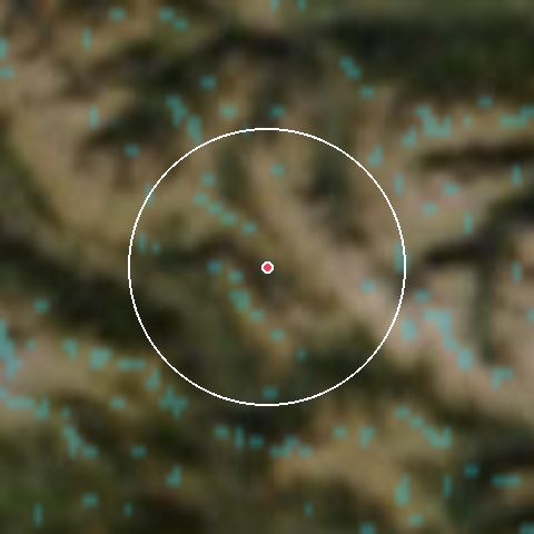 Imagen de satélite de Isola 2000 con la nieve marcada