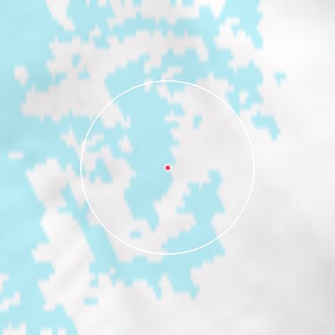 Imagen de satélite de Järvsöbacken con la nieve marcada