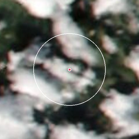 Imagen de satélite de Krynica - Jaworzyna Krynicka con la nieve marcada